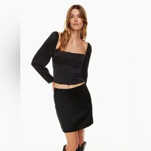 Wilfred fate satin blouse in black